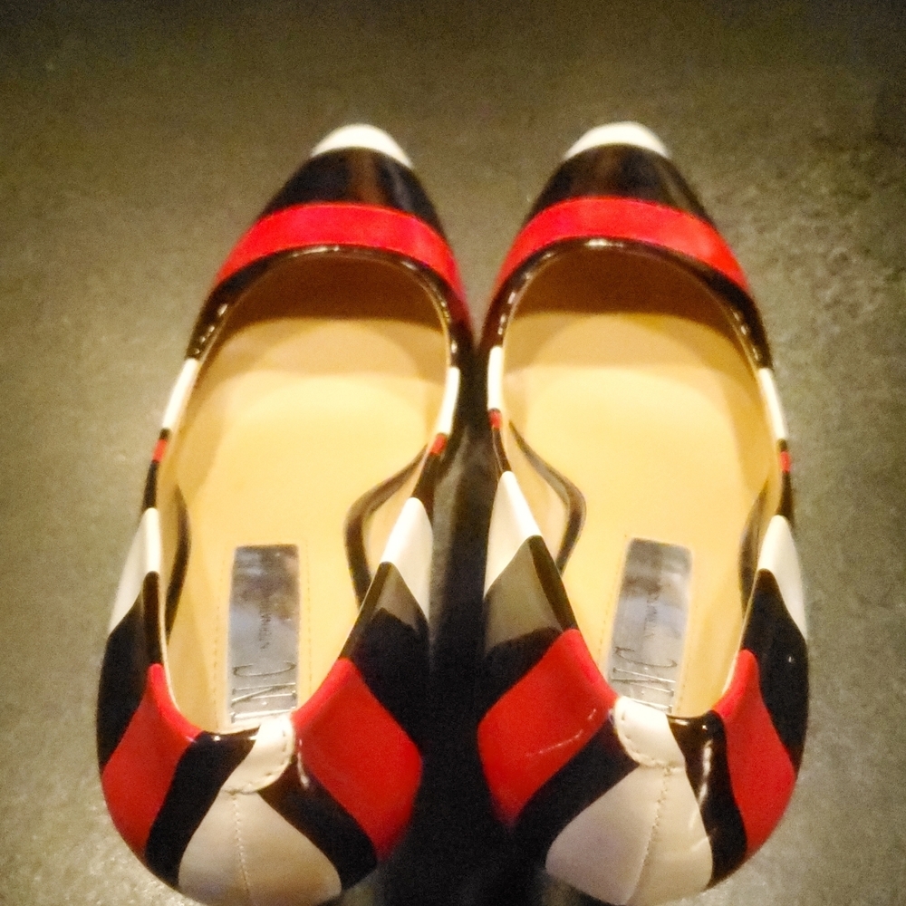 INC International Concepts Heels RBW Stripes Size 6 #031626b - Picture 6 of 8